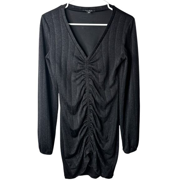 Anthropologie Lea & Viola Little Black Dress Silhouette XS Contour Bold Flirty - Picture 2 of 10